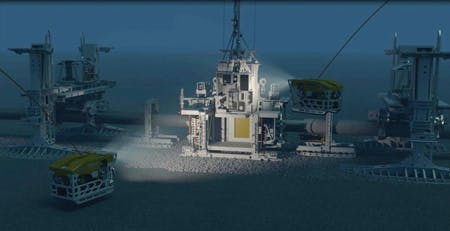 Rendering of the remote underwater welding habitat from Statoil