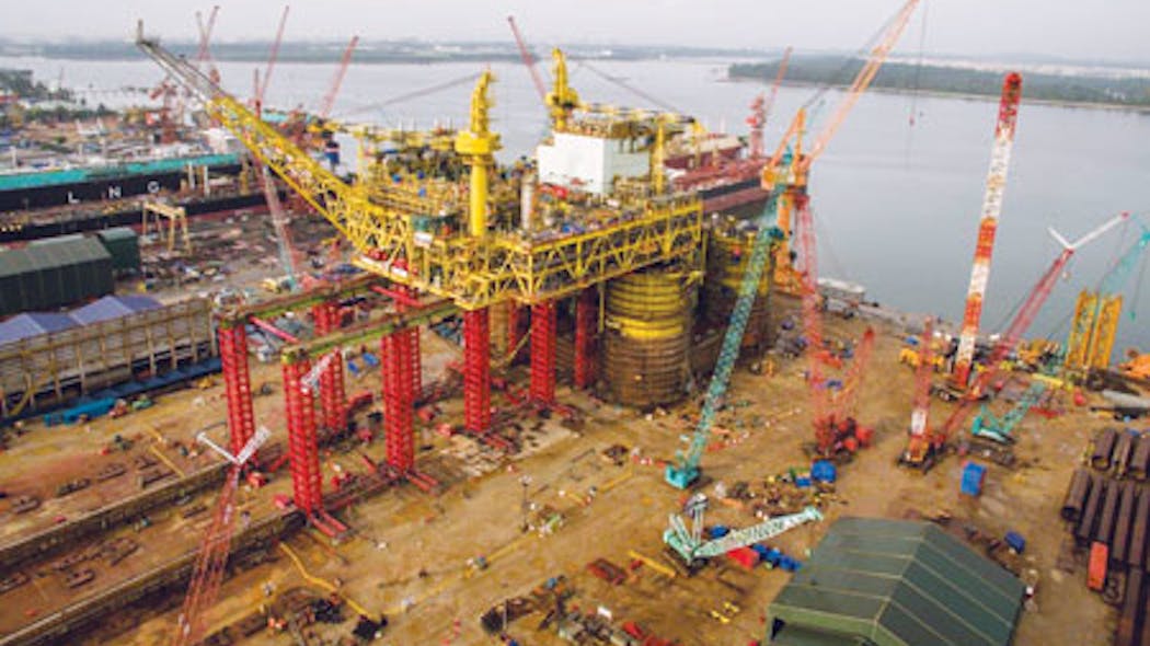 Malikai TLP jacked to record height during onshore mating | Offshore