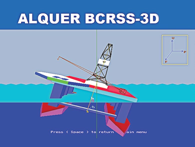 Ballast control and rig stability simulator designed to provide