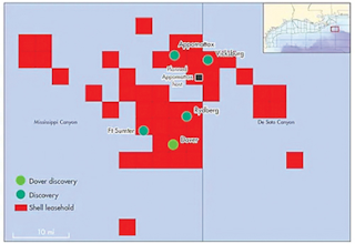 Shell described its Dover exploration well in the Norphlet geologic play as a “large oil discovery.”