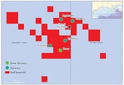 Shell described its Dover exploration well in the Norphlet geologic play as a “large oil discovery.” Shell described its Dover exploration well in the Norphlet geologic play as a “large oil discovery.”