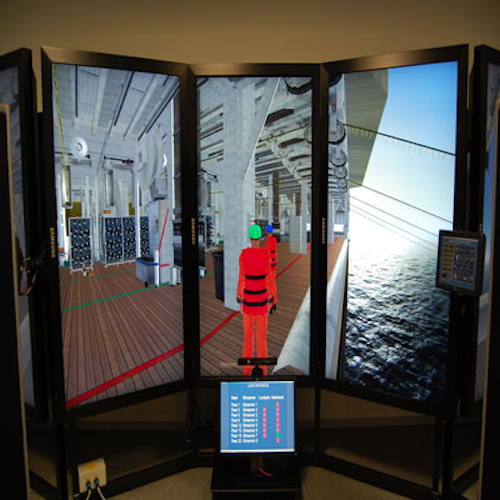 Seismic Streamer Deck Operation Trainer