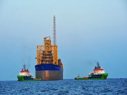 FPSO arrives at Baleia Azul field offshore Brazil