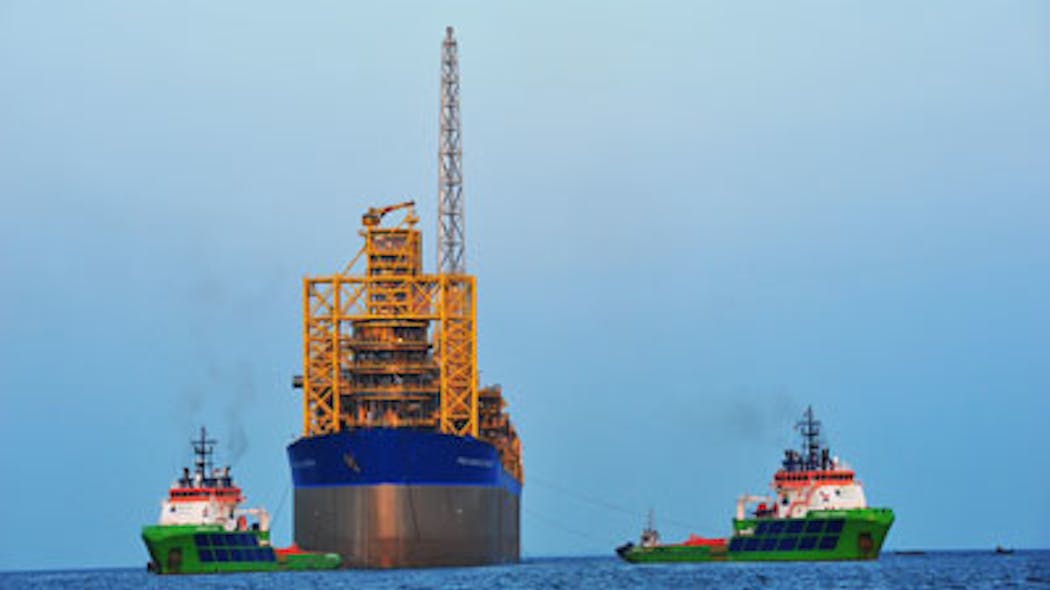 FPSO arrives at Baleia Azul field offshore Brazil