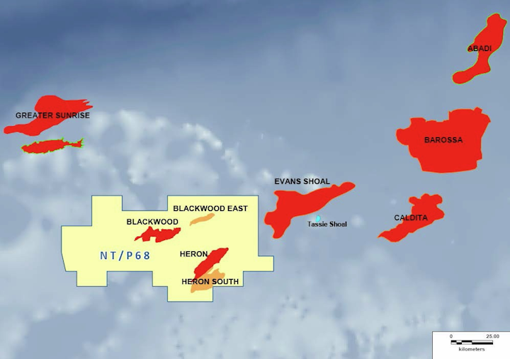 Herndon well location off Australia