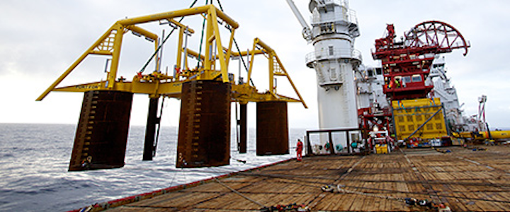 Installation of template at Vigdis North-East in 2011. (Photo: André Osmundsen)
