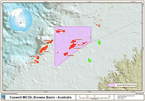 PGS Browse basin seismic survey area