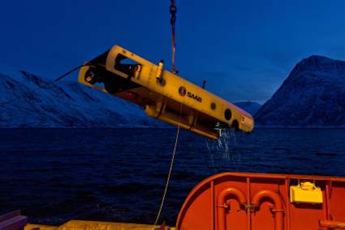 AUV test in progress