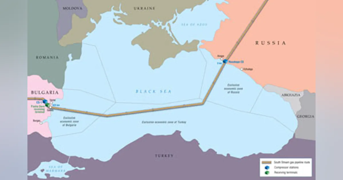 South Stream Map South Stream in Black Sea to consists of four offshore gas trunklines ...