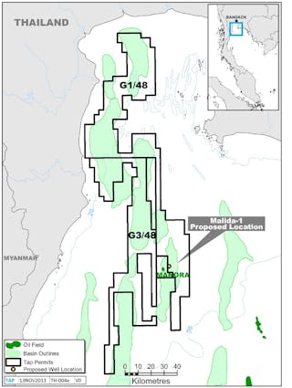 Proposed Location of Malida-1 Well