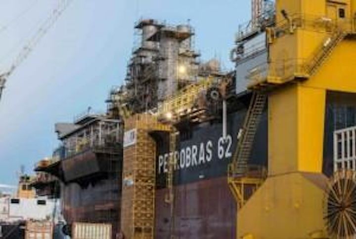 FPSO P-62, docked at EAS. Source: Petronoticias - Brazil