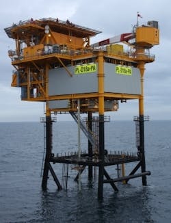 Platform D18a-A (© GDF SUEZ E&P Nederland B.V.) Platform D18a-A (© GDF SUEZ E&P Nederland B.V.)