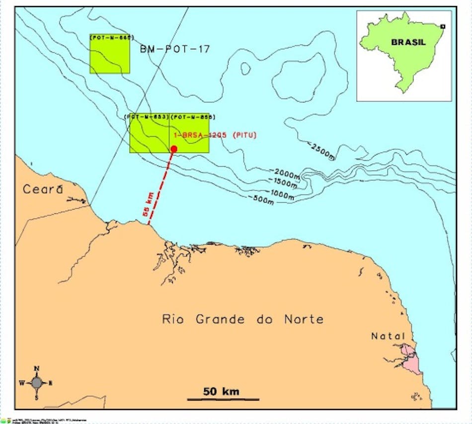 Potiguar Basin offshore Rio Grande do Norte