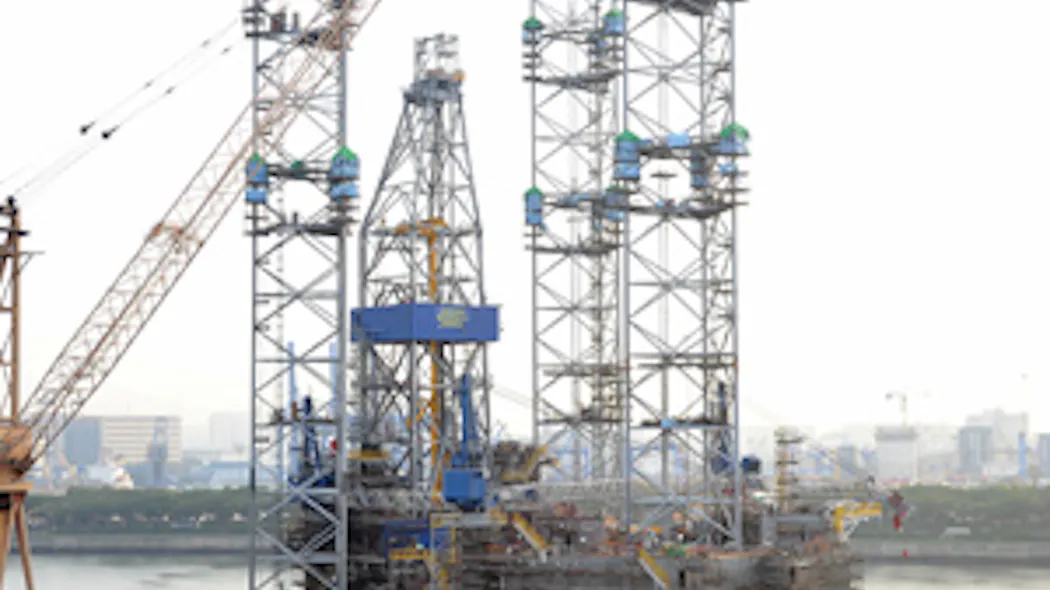 Jindal Rigs Jurong rights tilted jackup drilling rig | Offshore