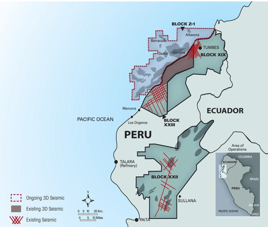 Block Z-1 offshore Peru