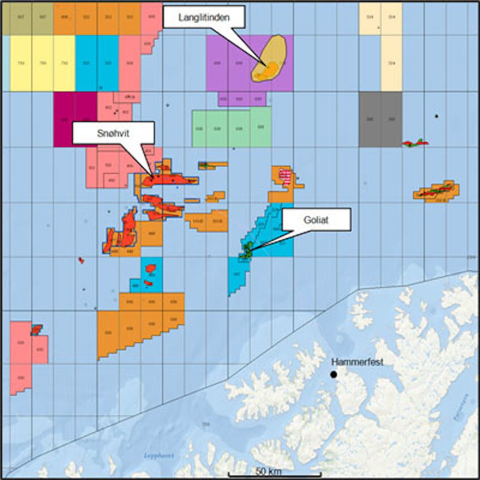 Langlitinden prospect in the Barents Sea offshore northern Norway