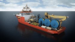 Rendering of the Normand Pacific outfitted for Ceona installation. Rendering of the Normand Pacific outfitted for Ceona installation.