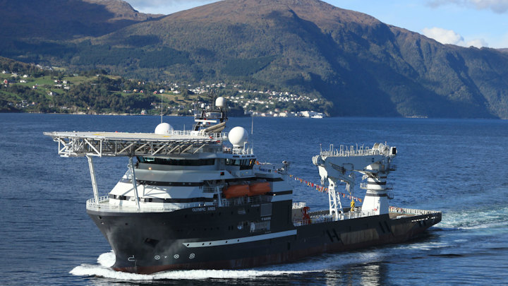 Olympic Ares, on charter to Bibby Offshore