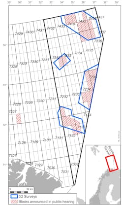 WesternGeco and PGS seismic acquisition area in southeastern Barents Sea WesternGeco and PGS seismic acquisition area in southeastern Barents Sea