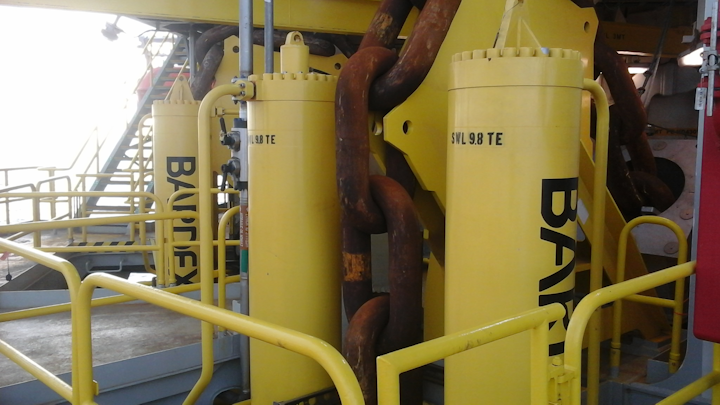 Bardex has supplied chain jacks for the Jack/St. Malo FPU in the Gulf of Mexico.