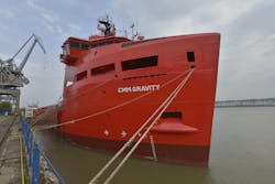 CMM has received its new Damen PSV 3300 vessel, the CMM Gravity.
