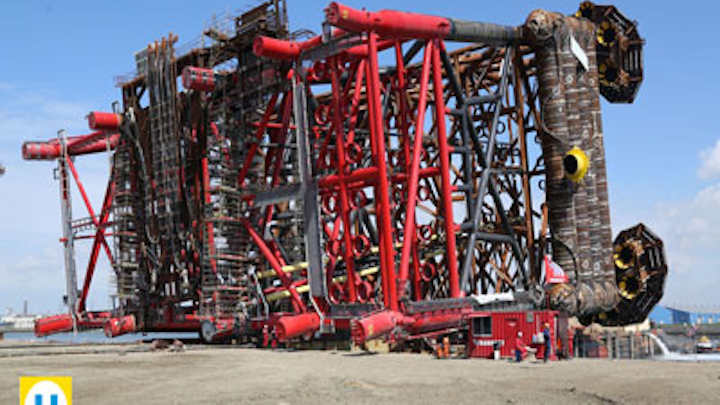 Hejre oil and gas field platform jacket