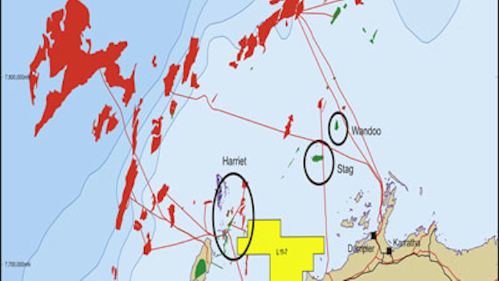 Barrow Sub basin offshore northwest Australia