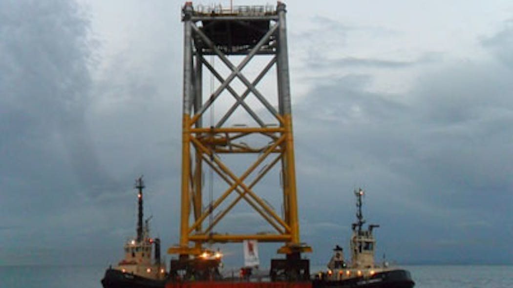 First North Sea Cygnus jacket sails away | Offshore