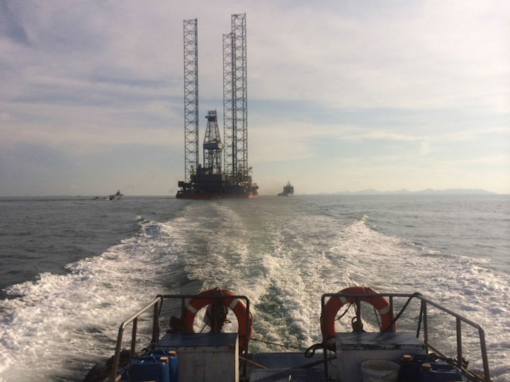 The UMW Naga 5 jackup rig has arrived at the Baragatan-1 well offshore Palawan, Philippines.