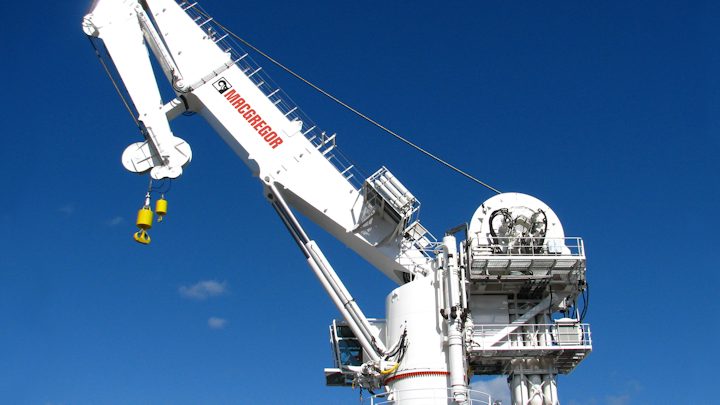 MacGregor has contracts for four subsea cranes with Coastal Contracts Bhd.