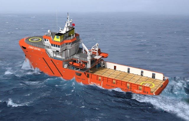 Rendering of Cygnus Sentinel, a new emergency response and rescue vessel, that will operate in the North Sea.