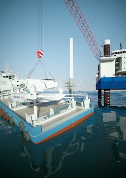 The first Barge Master platform has recently been built, with a 700-ton load capacity. The first Barge Master platform has recently been built, with a 700-ton load capacity.