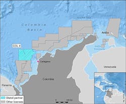 Statoil has been awarded interest in the COL4 license offshore Colombia. Statoil has been awarded interest in the COL4 license offshore Colombia.