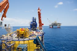 The North Ocean 102 construction vessel has contributed to the work on the Jack and St. Malo project in the Gulf of Mexico. The North Ocean 102 construction vessel has contributed to the work on the Jack and St. Malo project in the Gulf of Mexico.