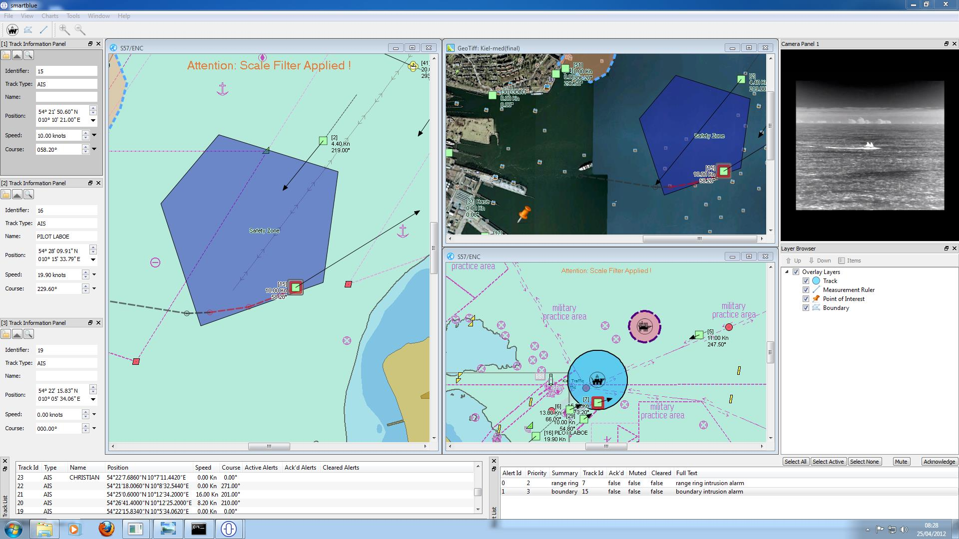 This image shows an example of a SMARTBLUE &ldquo;Command and Control&rdquo; display.