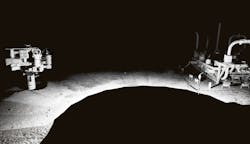 Point cloud of subsea tree and manifold captured with ROV-mounted laser scanner. Point cloud of subsea tree and manifold captured with ROV-mounted laser scanner.