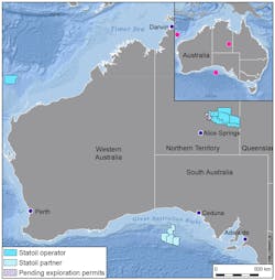 Statoil has gained an operatorship in an exploration permit in the Northern Carnarvon basin on the Northwest Shelf of Australia.