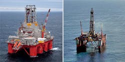 Transocean Spitsbergen and Songa Trym drilling rigs
