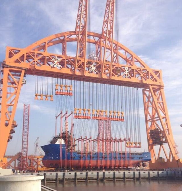 ‘Largest’ new gantry crane launches Nordic Trym vessel Offshore