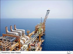 South Pars gas field Phase 16 offshore Iran