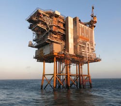 B-11 platform in the German North Sea B-11 platform in the German North Sea