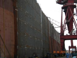 SPS Overlay has provided side impact protection for three FPSOs. SPS Overlay has provided side impact protection for three FPSOs.