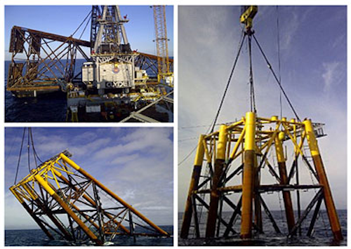Derrick Barge 50 installed a 3,250-ton jacket in the Gulf of Mexico