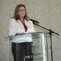 Graças Foster shown accepting the Society of Petroleum Engineers' Distinguished Lifetime Achievement Award in January 2015. Graças Foster shown accepting the Society of Petroleum Engineers' Distinguished Lifetime Achievement Award in January 2015.