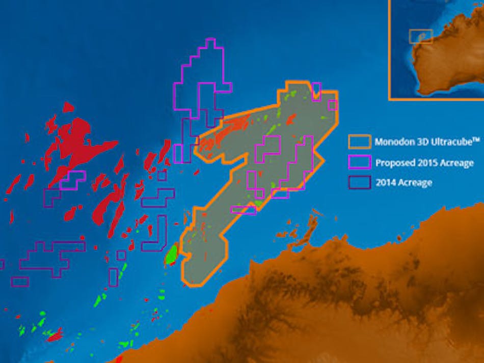 Searcher Seismic and DownUnder GeoSolutions Monodon Ultracube reprocessed data offshore Western Australia