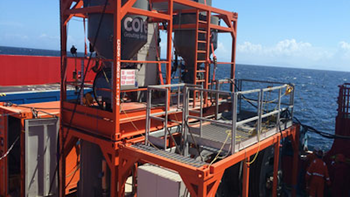 Core Grouting equipment on location.