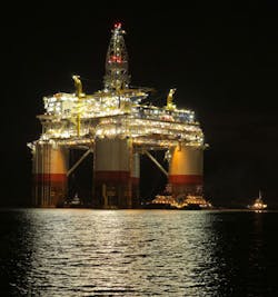 Chevron’s Big Foot semisubmersible production platform Chevron’s Big Foot semisubmersible production platform