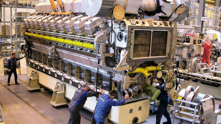 The Bergen B35:40V20AG engine.