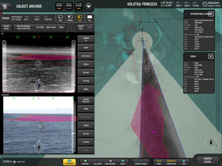 Offshore operations monitoring panel. Courtesy Aptomar