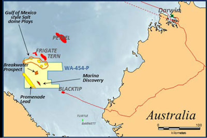 WA-454-P permit offshore Western Australia